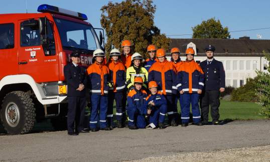 Unsere Jugendgruppe mit den beiden Jugendwarten im Jahr 2024